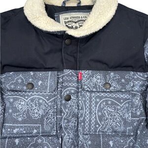 Levi's Black and Blue Patterned Men's Jacket